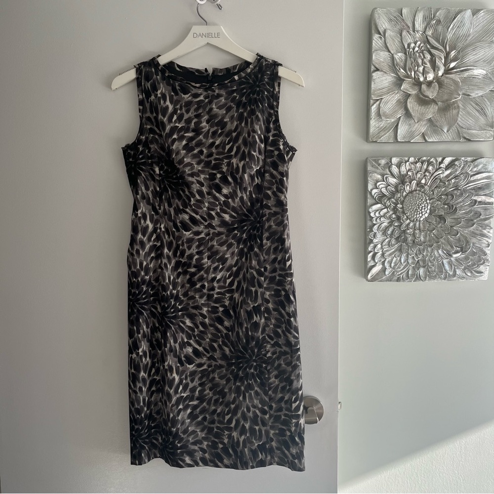 ANN TAYLOR Sleeveless Silk Printed Dress